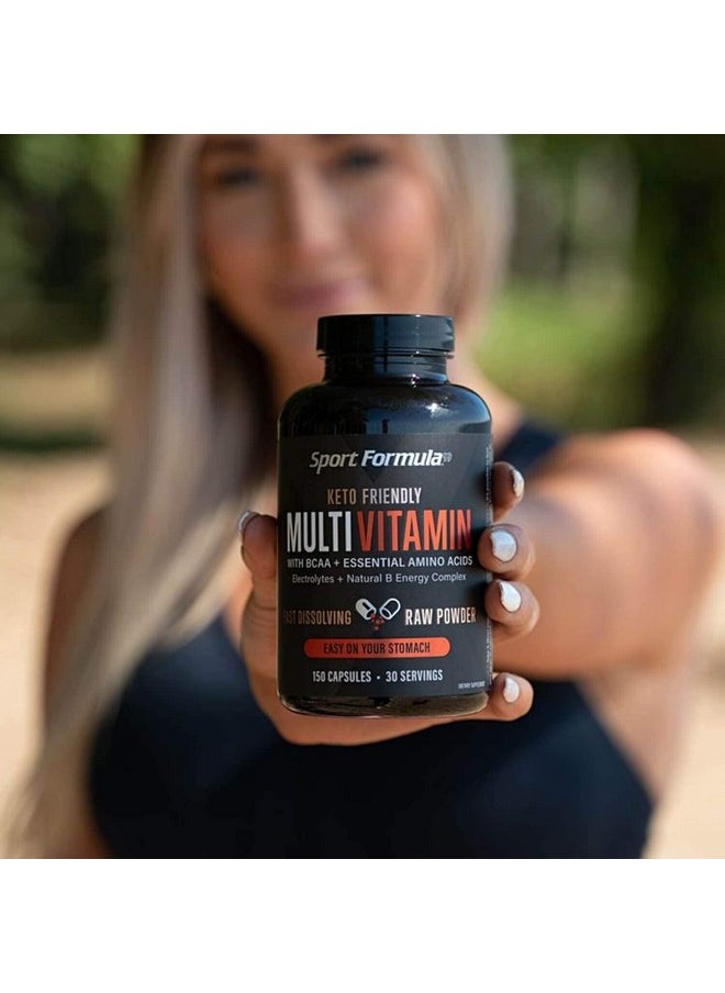 Sport Formula 99 - Sport Formula Daily Keto Superfood Multivitamin Bcaa Amino Acid Powder Capsules For Men And Women. Won Upset Your Stomach: Natural Vitamin B Energy Complex: Anti Aging Immune System Support - Image 1