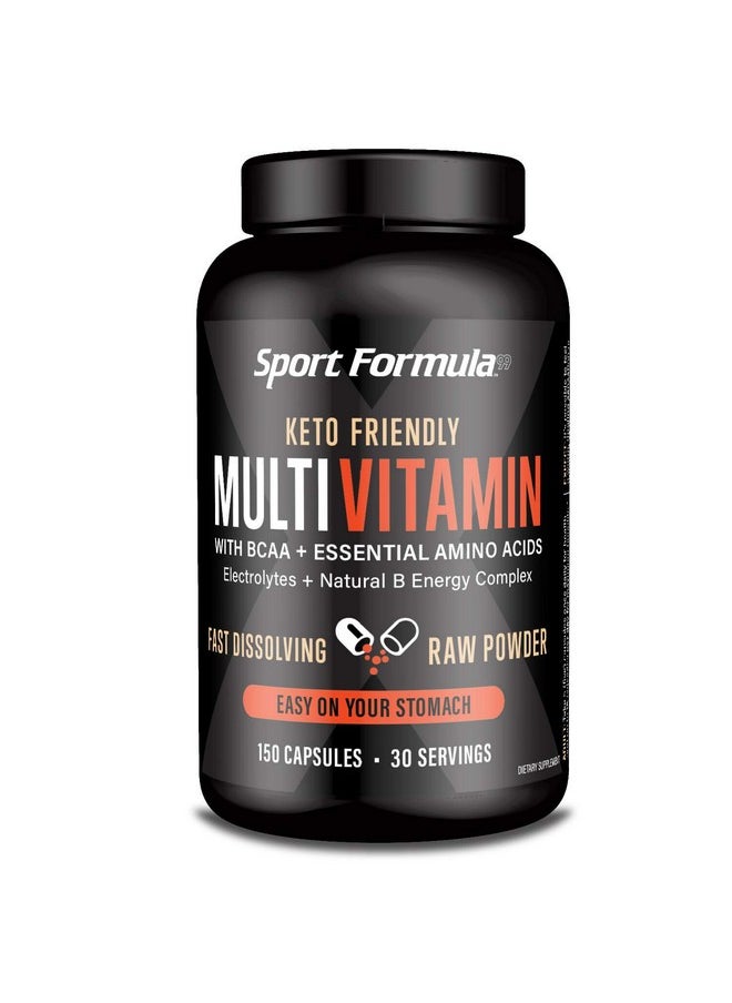 Sport Formula 99 - Sport Formula Daily Keto Superfood Multivitamin Bcaa Amino Acid Powder Capsules For Men And Women. Won Upset Your Stomach: Natural Vitamin B Energy Complex: Anti Aging Immune System Support - Image 1