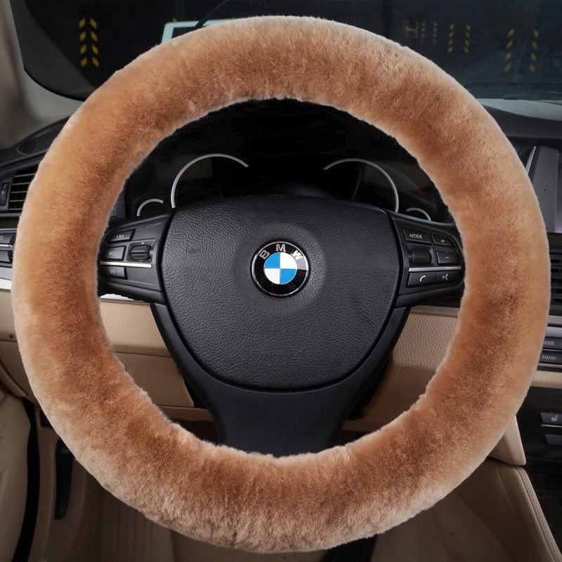 Generic Winter Short Wool Steering Wheel Cover Phosphor  - Image 2