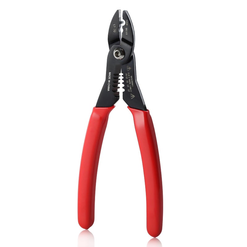 GOLD DEER 4 in 1 Wire Crimper Stripper 7 Inches Compact Wire Stripper Multi Purpose Electricians Pliers Professional Electrical Cable Stripping Crimping Tool 12-20 AWG Wire for Household Industrial - Image 1