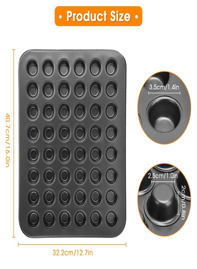GOTOTOP Cupcake Pan, 48‑Cup Nonstick Mini Round Cupcake Pan Tray Baking Bakeware Cooking Accessory, 48 Cups Muffin and Cupcake Pan, Grey - Image 5