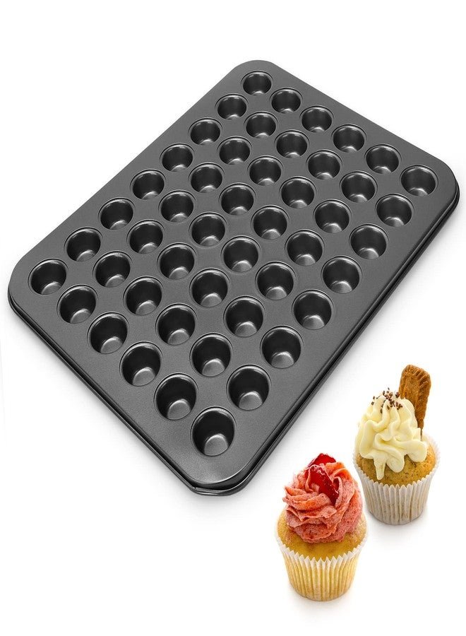 GOTOTOP Cupcake Pan, 48‑Cup Nonstick Mini Round Cupcake Pan Tray Baking Bakeware Cooking Accessory, 48 Cups Muffin and Cupcake Pan, Grey - Image 1