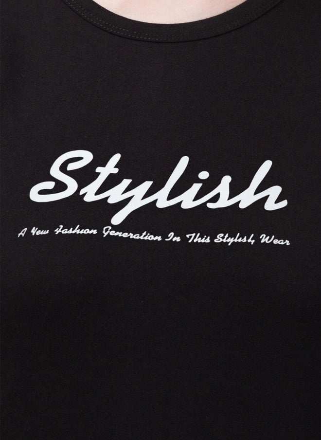 Trend Level Typography Printed Pure Cotton T-shirt - Image 2