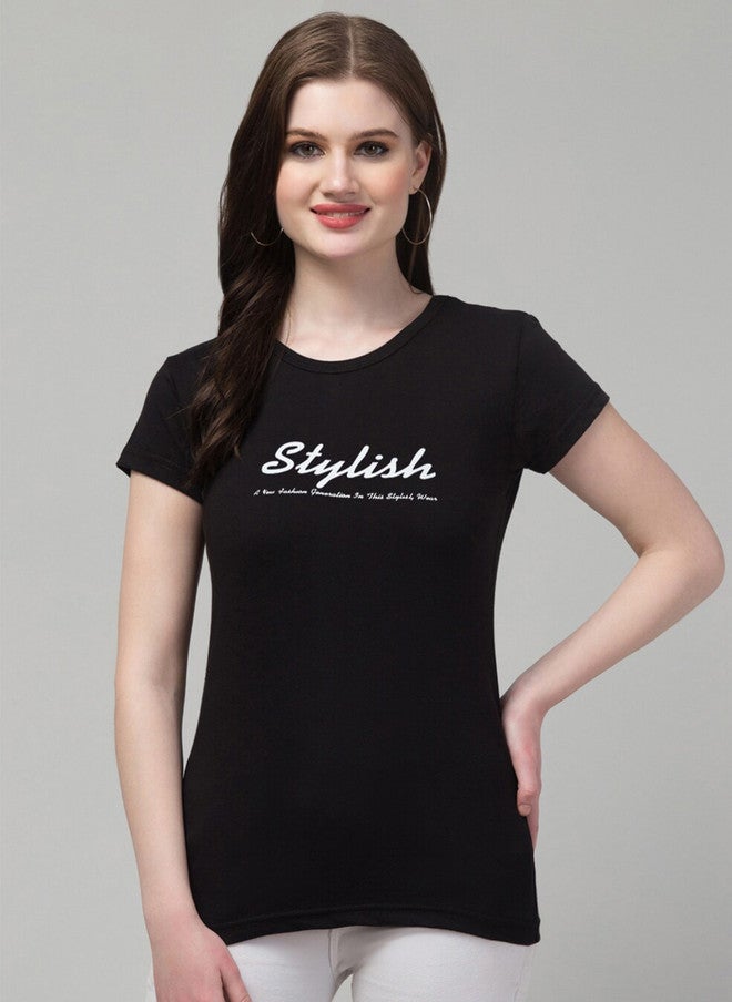 Trend Level Typography Printed Pure Cotton T-shirt - Image 1