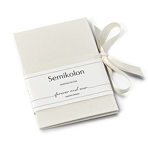 Semikolon - Photo Accordion Leporello Classico Wedding Edition, Handmade to Hold and Display up to 14 Photos, Chamois - Image 1
