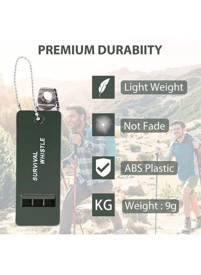 BISONBERG Whistle High Sound for Outdoor Survival with Chain, Three Tube High and MultiAudio Whistle, Emergency Whistle for Camping Hiking Adventure, Survival Gadgets - 1 pc - Image 2