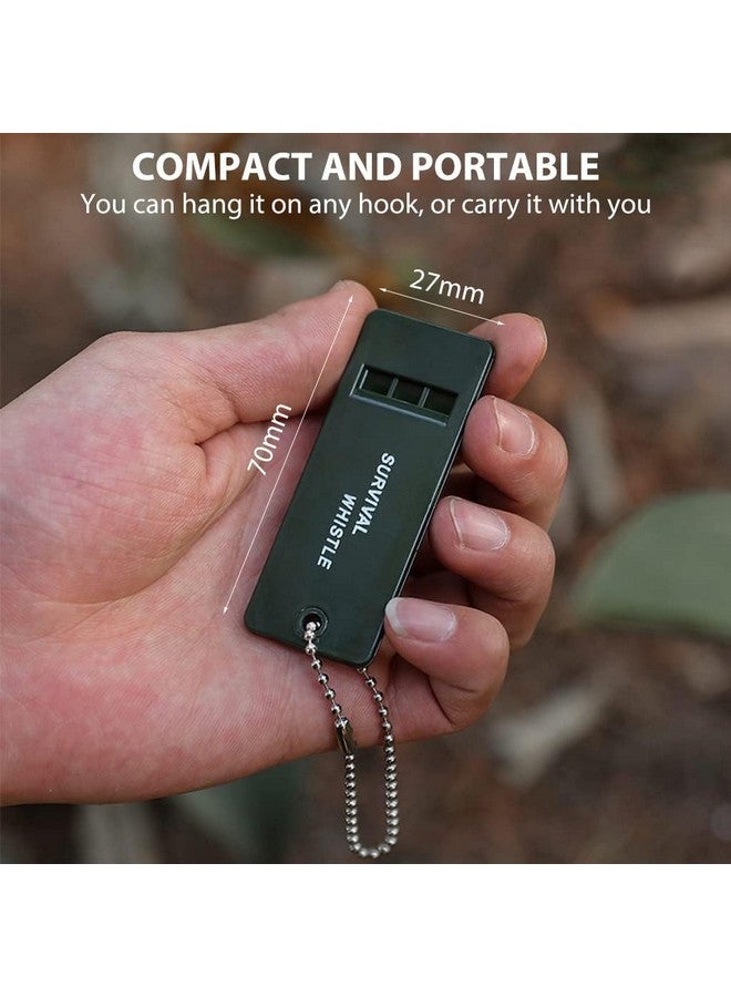 BISONBERG Whistle High Sound for Outdoor Survival with Chain, Three Tube High and MultiAudio Whistle, Emergency Whistle for Camping Hiking Adventure, Survival Gadgets - 1 pc - Image 3