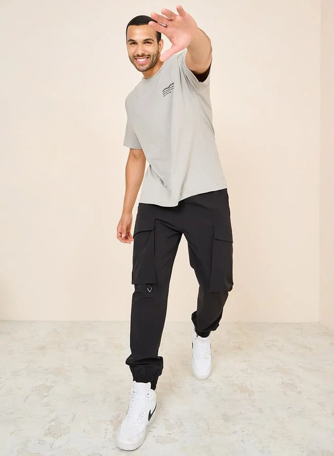 Styli Minimal Chest HD Text Slogan Oversized T-Shirt