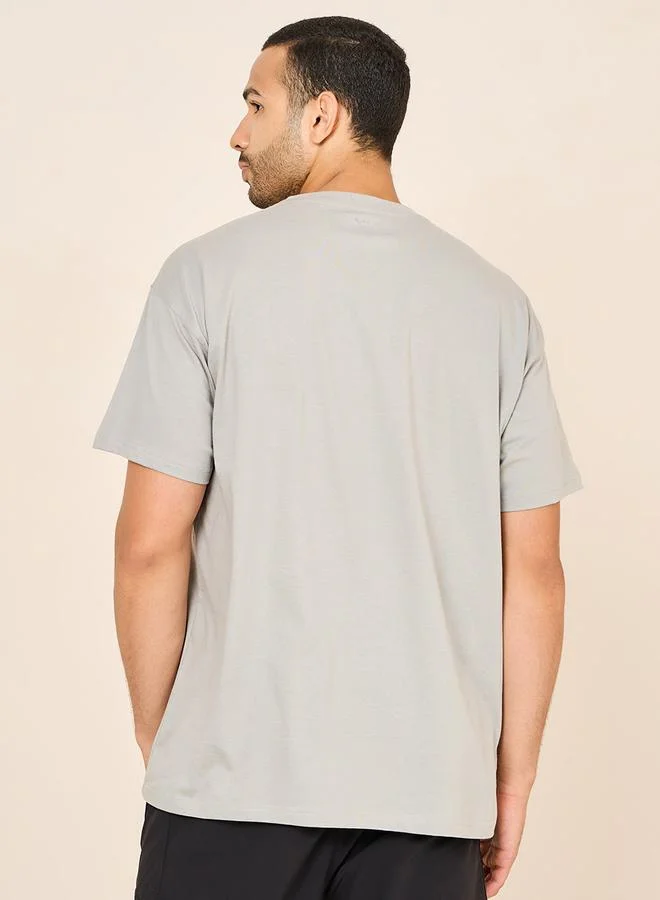 Styli Minimal Chest HD Text Slogan Oversized T-Shirt