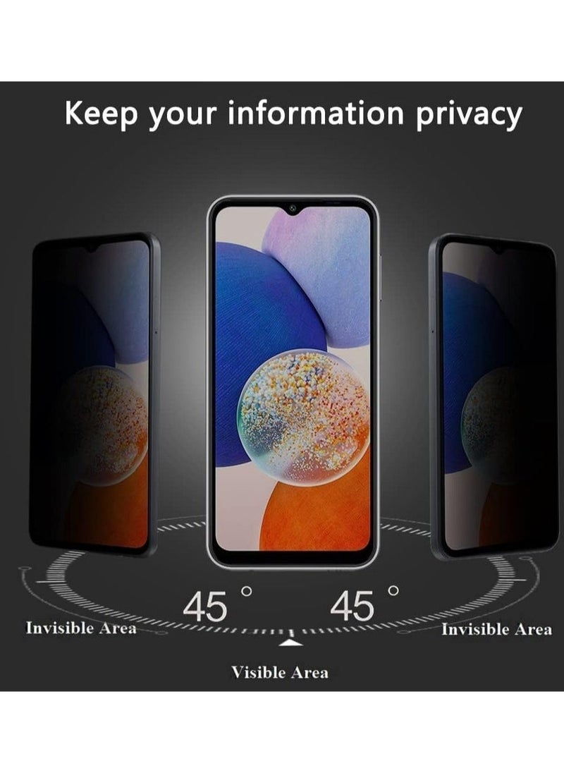 Raxoom Samsung Galaxy A14 5G Privacy Glass Screen Protector Anti-Spy Tempered Glass Film 9H Hardness Scratch Resistant Bubble Free Glass Screen Protector - Image 4
