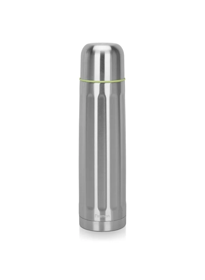 DANUBE HOME Fissman Double Wall Vacuum Flask 1000Ml Stainless Steel Insulated Design Keeps Drinks Hot Or Cold For Hours Durable And Leak-Proof Ideal For Travel Or Office Use