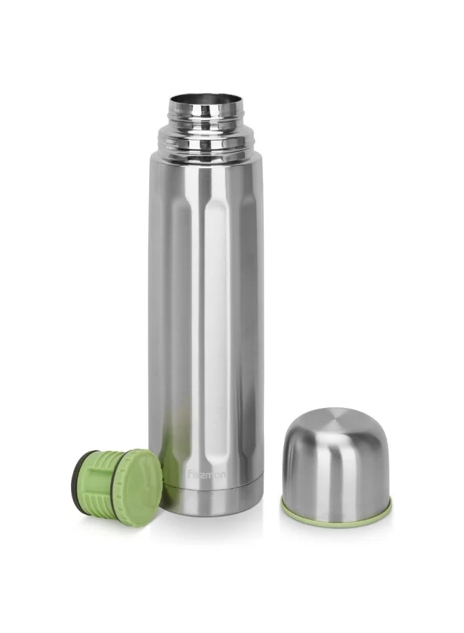 دانوب هوم Fissman Double Wall Vacuum Flask 1000Ml Stainless Steel Insulated Design Keeps Drinks Hot Or Cold For Hours Durable And Leak-Proof Ideal For Travel Or Office Use
