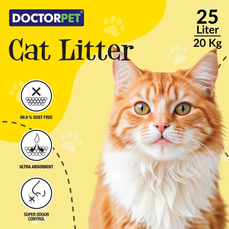 DoctorPet Doctor Pet Cat Litter Lemon 25L - Clumping Bentonite - Image 2