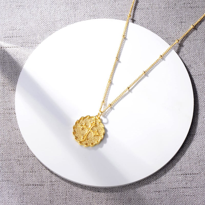 MTMY Gold Cross Necklace 14K Gold Plated Dainty Gold Cross Pendant Necklace for Women Delicate Necklace Jewelry (cross 27) - Image 5