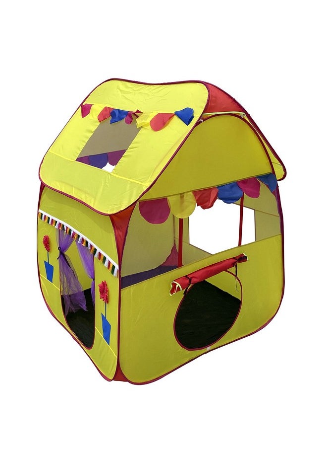 HomeCute Homecute Foldable Pop Up Hut Type Kids Toys Jumbo Size Play Tent House for Boys and Girls. (Yellow)  - Image 3