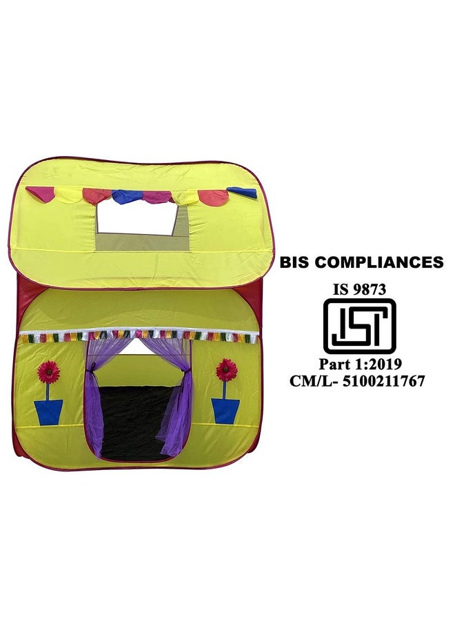 HomeCute Homecute Foldable Pop Up Hut Type Kids Toys Jumbo Size Play Tent House for Boys and Girls. (Yellow)  - Image 2