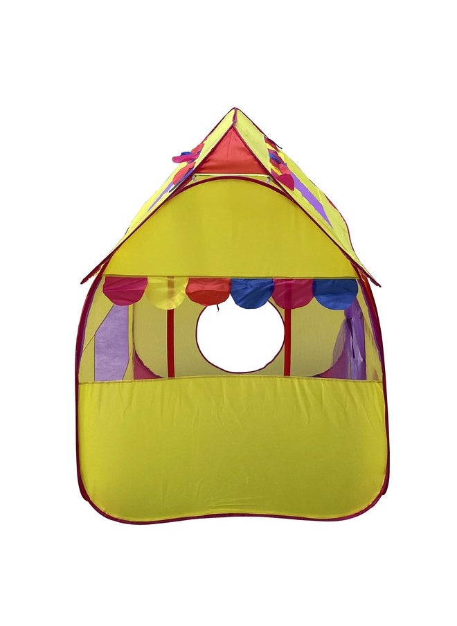 HomeCute Homecute Foldable Pop Up Hut Type Kids Toys Jumbo Size Play Tent House for Boys and Girls. (Yellow)  - Image 4