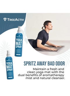TreeActiv Yoga Mat Cleaner Spray, 4 Fl Oz, Cleaning Spray For Yoga Accessories, All Purpose Mat Spray For Gym Equipment, Workout Mat Spray With Tea Tree Oil, Yoga Mat Spray Cleaner, With 2000 Sprays  - Image 3