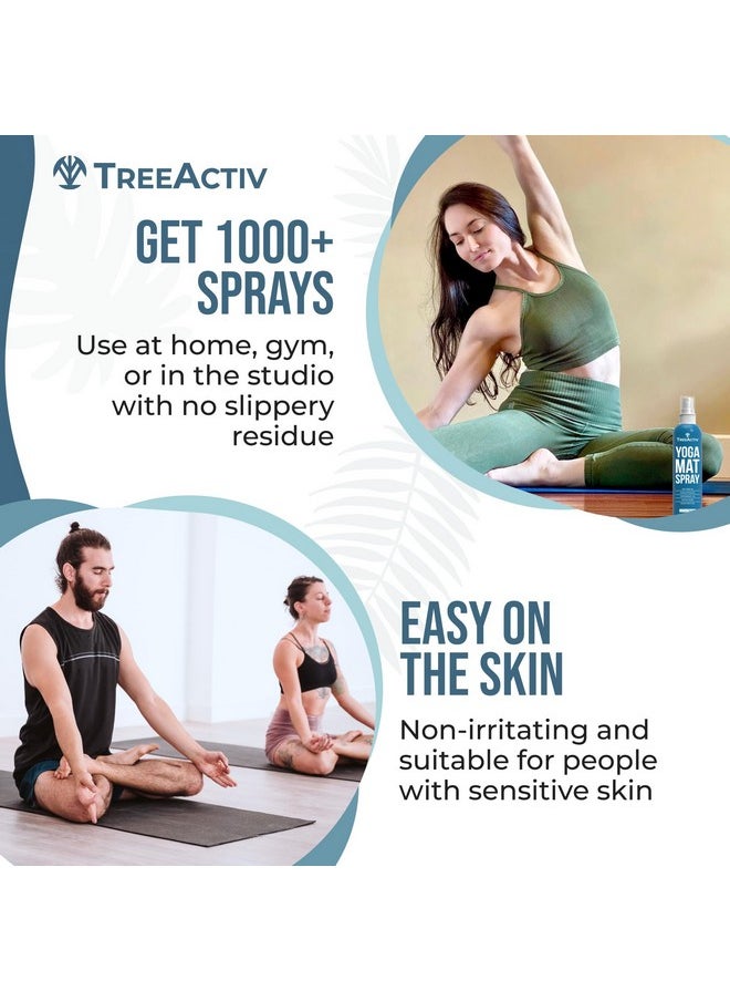 TreeActiv Yoga Mat Cleaner Spray, 4 Fl Oz, Cleaning Spray For Yoga Accessories, All Purpose Mat Spray For Gym Equipment, Workout Mat Spray With Tea Tree Oil, Yoga Mat Spray Cleaner, With 2000 Sprays  - Image 4