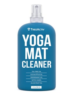 TreeActiv Yoga Mat Cleaner Spray, 4 Fl Oz, Cleaning Spray For Yoga Accessories, All Purpose Mat Spray For Gym Equipment, Workout Mat Spray With Tea Tree Oil, Yoga Mat Spray Cleaner, With 2000 Sprays  - Image 1