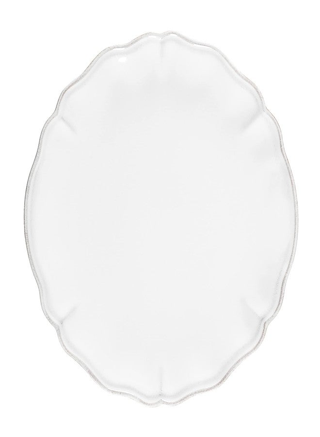 Costa Nova Ceramic Stoneware 11'' Dinner Plate - Alentejo Collection, White | Microwave & Dishwasher Safe Dinnerware | Food Safe Glazing | Restaurant Quality Tableware - Image 1