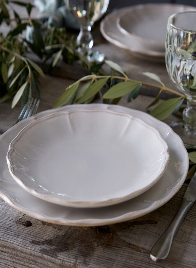 Costa Nova Ceramic Stoneware 11'' Dinner Plate - Alentejo Collection, White | Microwave & Dishwasher Safe Dinnerware | Food Safe Glazing | Restaurant Quality Tableware - Image 5