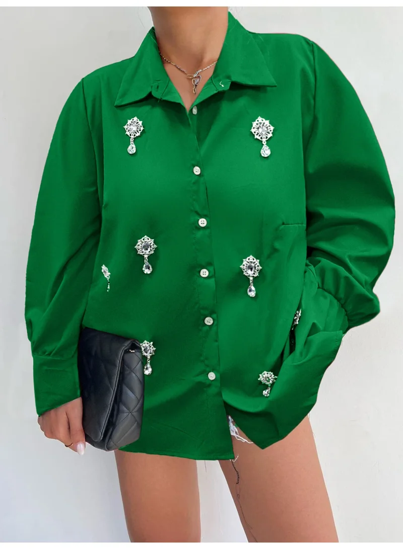 SIMPLEE Plus Size Women's Shirt Stylish Office & Casual Blouse