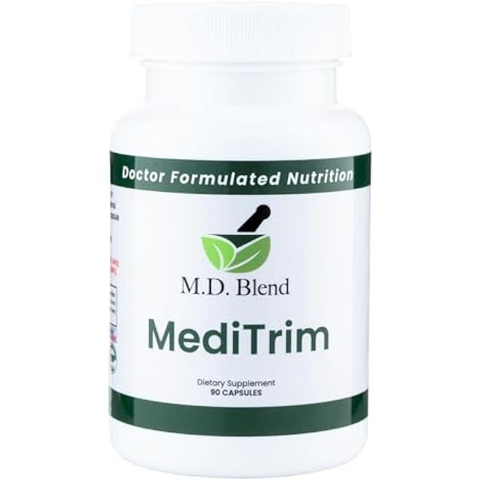M.D. Blend M.D. MediTrim - Expert Formulated Supplement Energy, Satiety, & Physique Goals - Smooth System Balance - Green Coffee Bean, Green Tea, Apple Cider Vinegar, Hibiscus - 90 Capsules - Image 1