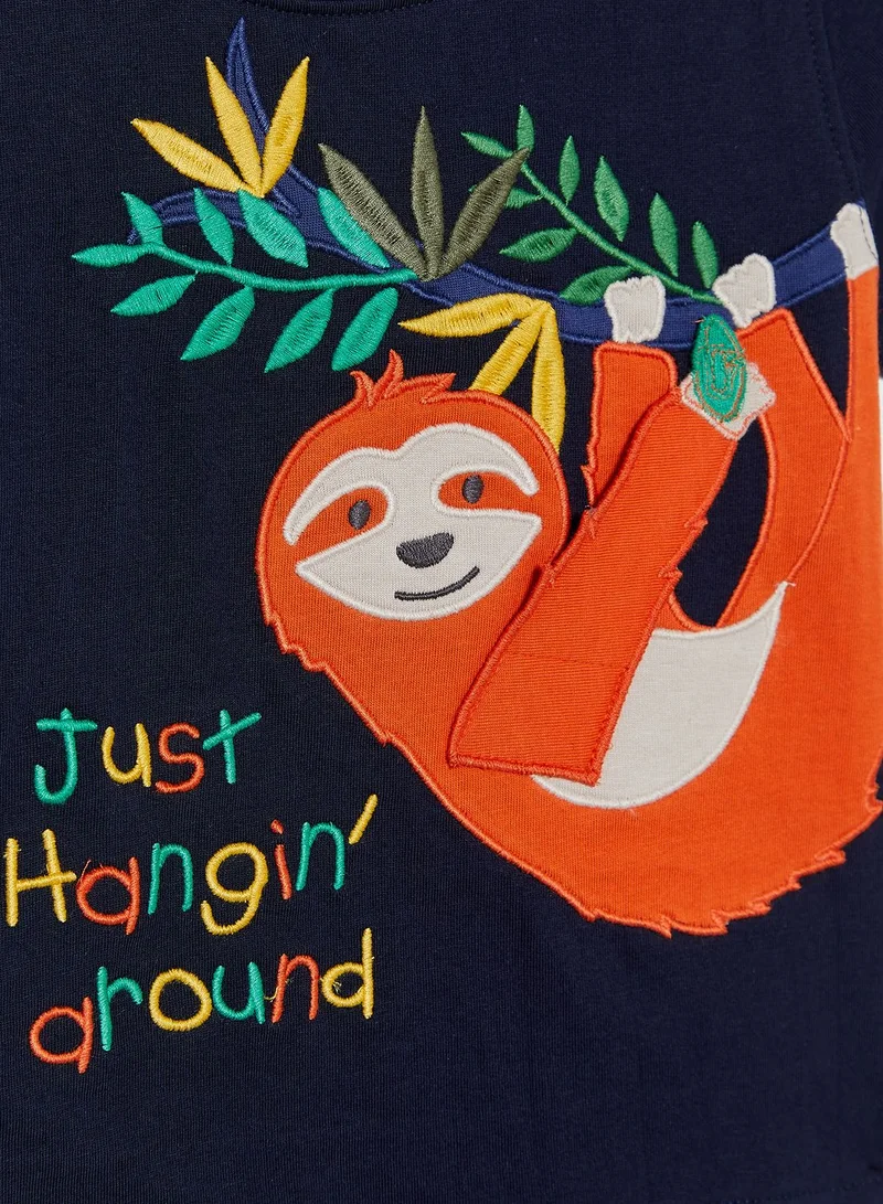 JoJo Maman Bebe Infant Sloth T-Shirt