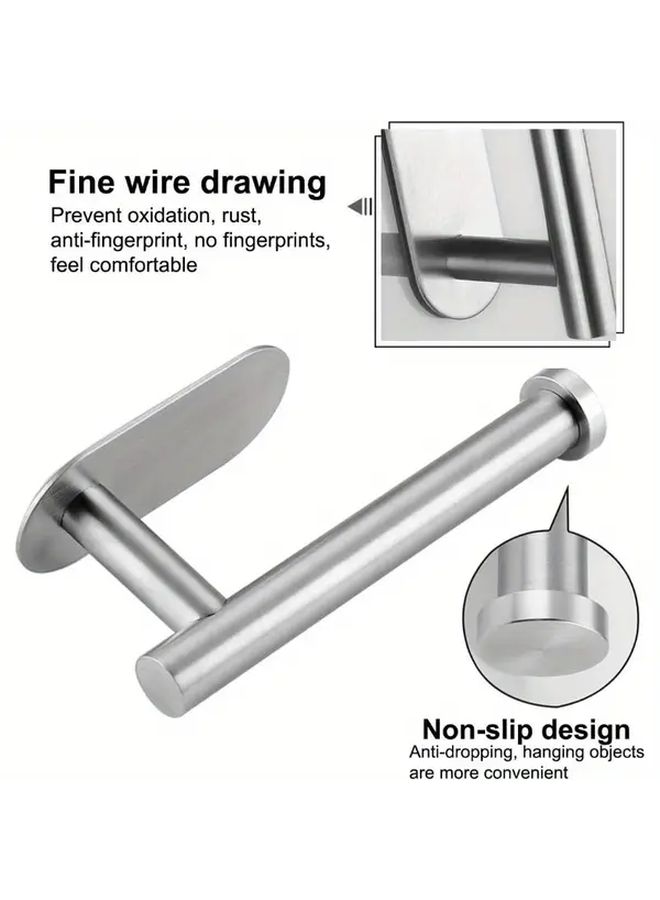 3Pcs Heavy Duty No Drill Self Adhesive Toilet Paper Holders Stainless Steel Bathroom Organizer Space Saving Design - Image 2