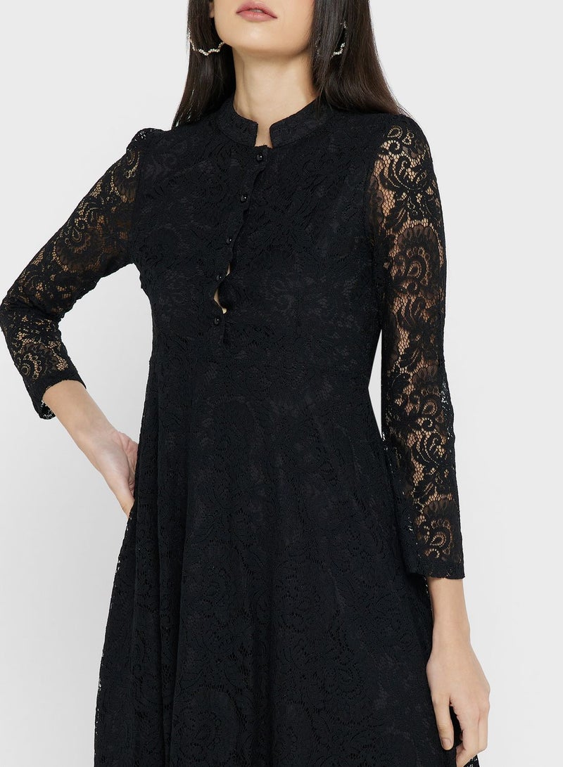 ELLA Lace A-Line Dress - Image 3