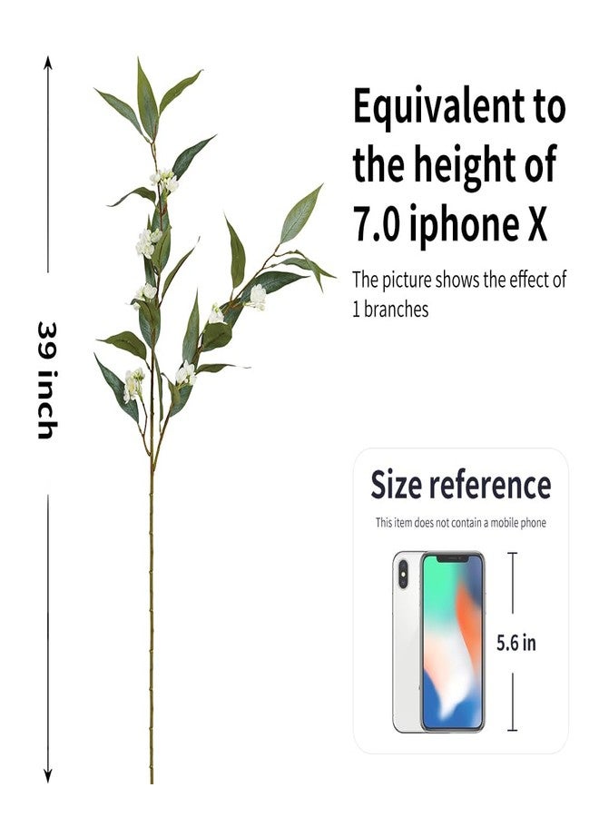 Srifoliage Artificial Plants,3Pcs 31inch Green Faux Stems for Vase,Faux Branches Greenery Stems Artificial Plants & Flowers for Home Decor - Image 3