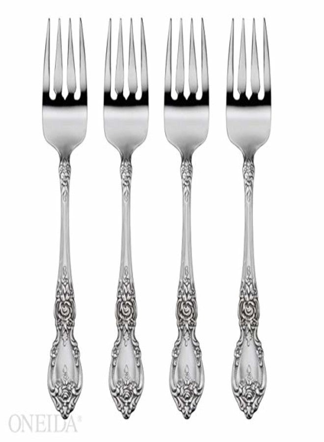 Oneida Wordsworth Everyday Salad Forks 18/0 Stainless Steel, Set of 4, Silver - Image 1