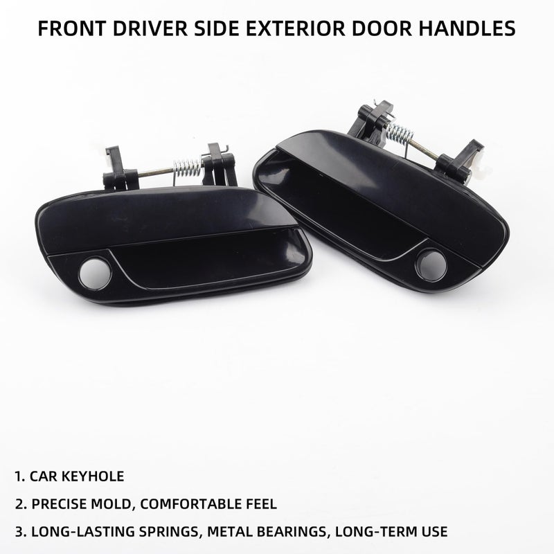 Dasbecan Dasbecan 8Pcs Exterior Interior Driver Passenger Side Front Rear Door Handles Compatible with Hyundai Elantra 2001-2006 Replaces# 83650-2D000 82650-2D000 82660-2D000 83660-2D000  - Image 3