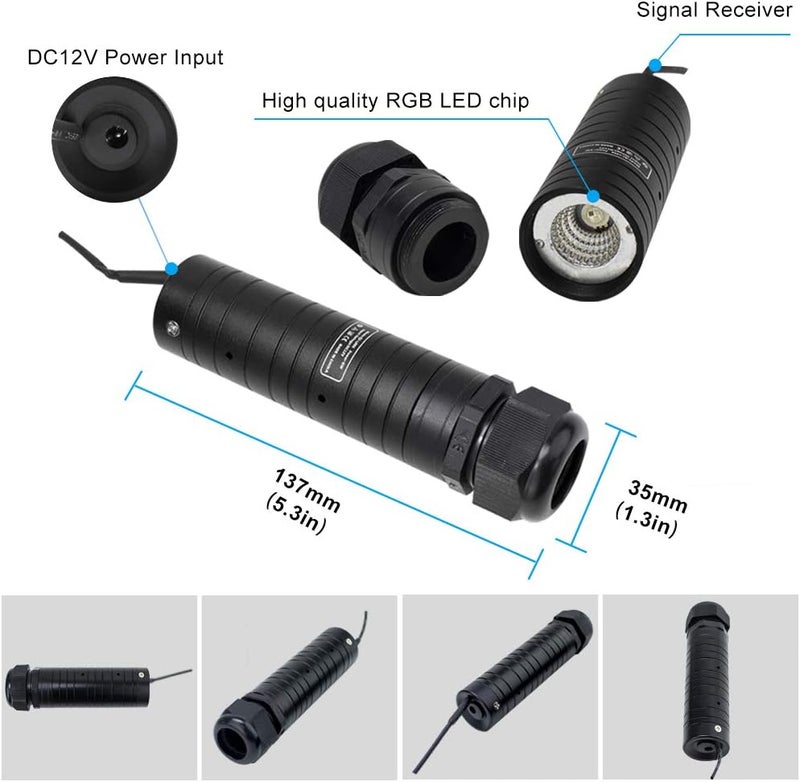 Amki 6W RGBW Fiber Optic Curtain Light Kit, Bluetooth Waterfall Curtain Light for Window Kid Children Sensory Room Home Decoration with Flash Point Fiber Optic Cables 200strands 0.03in/0.75mm 6.5ft/2m - Image 5