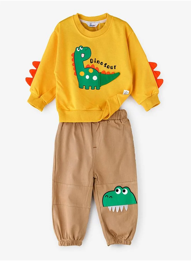 بيبي كلو Dino Roar Sweatshirt 2 piece Set for Little Boys