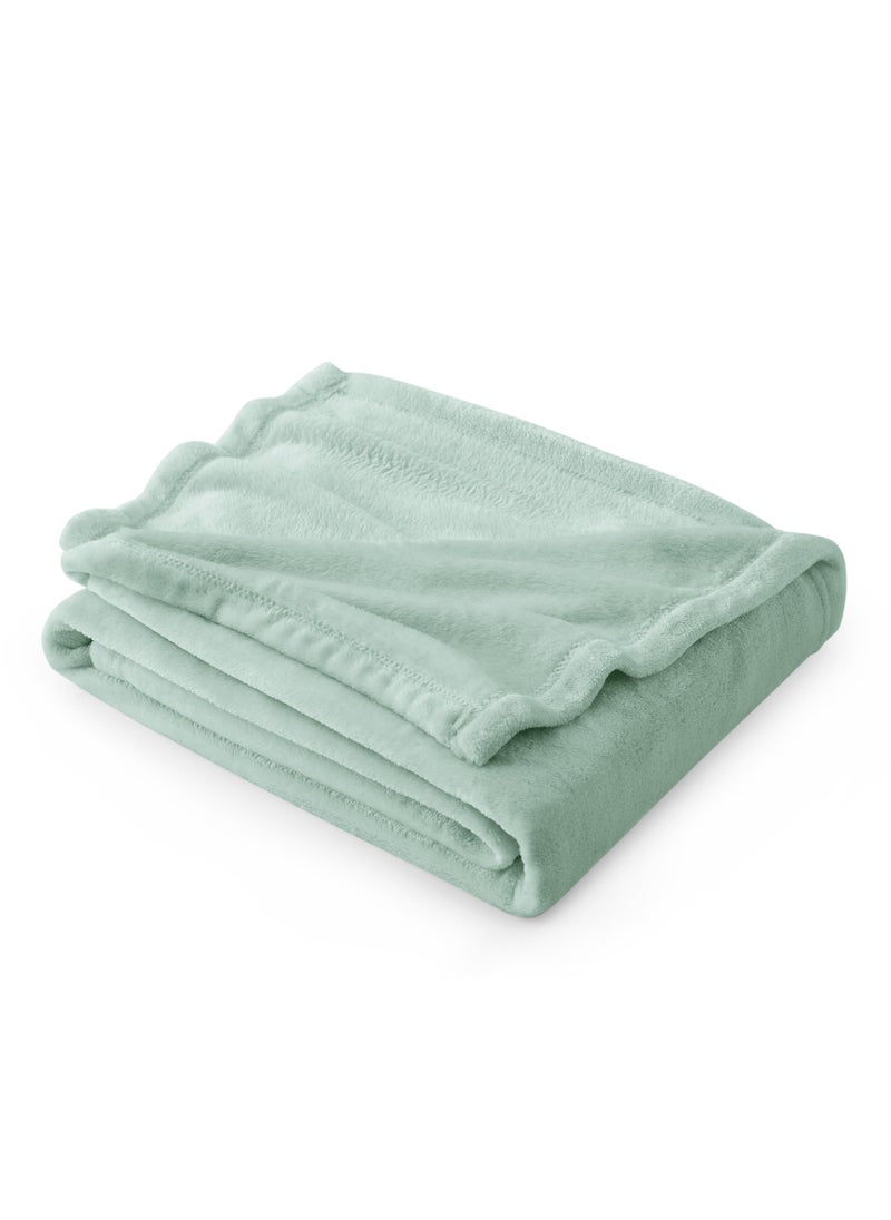 Bedsure Bedsure Sage Green Fleece Throw Blanket  300GSM Soft Lightweight Plush Cozy Blankets for Bed Sofa Couch Travel Camping 
