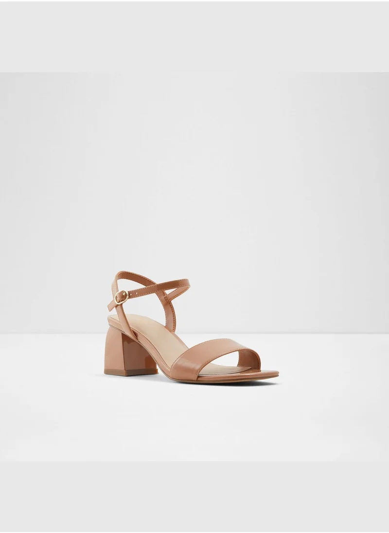 الدو Genuine Leather Shoes Block Heel Heel