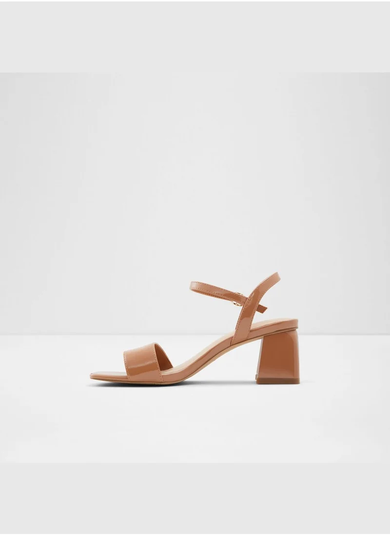 الدو Genuine Leather Shoes Block Heel Heel