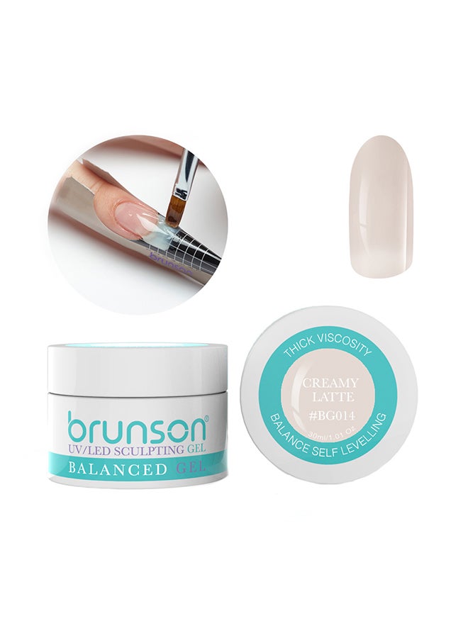 brunson Sculpting Camouflage Uv Builder Gel Balanced Level Gel Uv Sculpting Nail Gel System 30Ml Creamy Latte Bg014