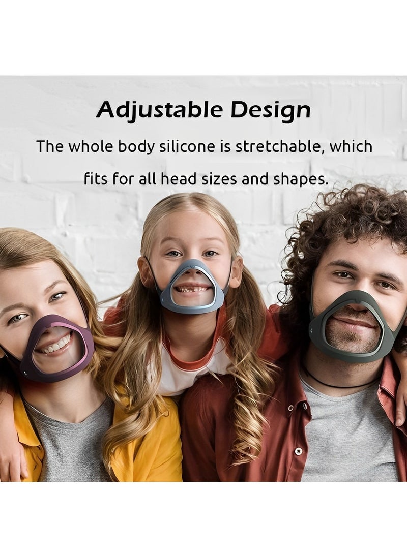 Silicone Detachable Mask Reusable Wearable Air Purifiers Mask with Adjustable Band & Active Carbon Filters & Integrated Technology for Men Women
