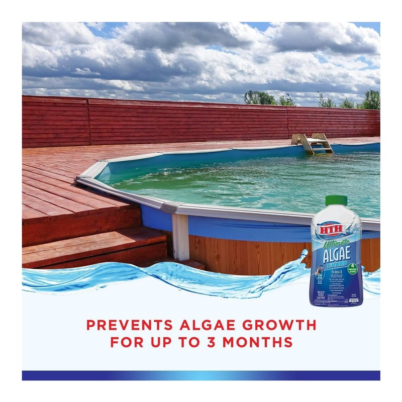 HTH 67033 Ultimate Algae Guard Swimming Pool Algaecide Cleanser, 1 qt - Image 3