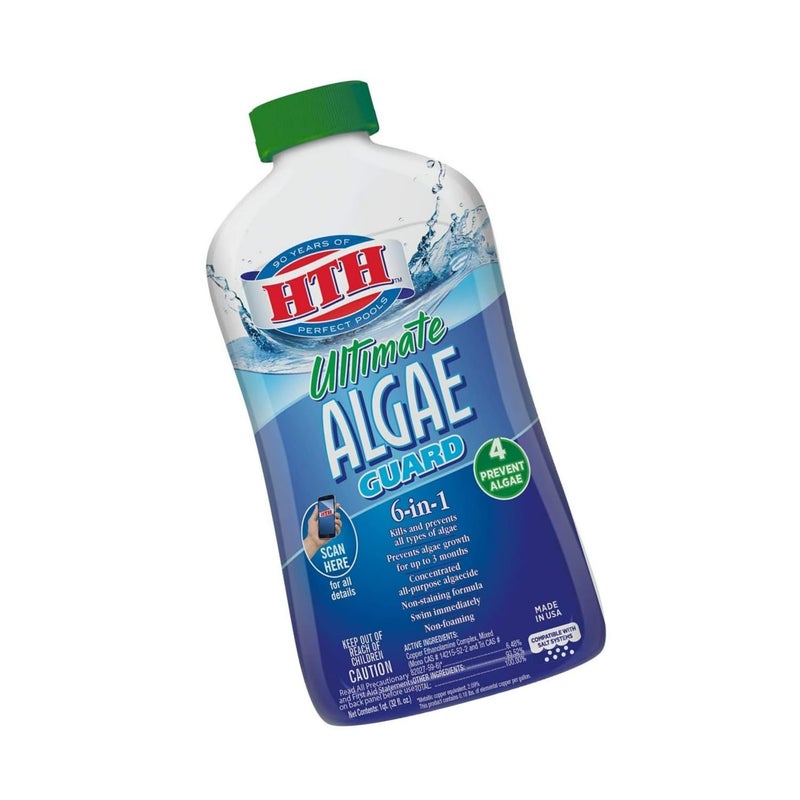 HTH 67033 Ultimate Algae Guard Swimming Pool Algaecide Cleanser, 1 qt - Image 2