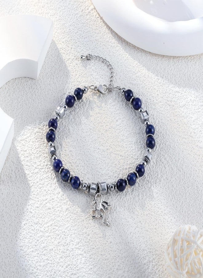 Fullrainbow Dragon Bracelet，Dragon，Dragon Stuff，Dragon Charm，Dragons，Dragon Gifts，Dragon Gifts for Women，Dragon Jewelry for Women (Blue Dragon Bracelet) - Image 2