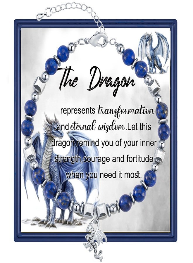 Fullrainbow Dragon Bracelet，Dragon，Dragon Stuff，Dragon Charm，Dragons，Dragon Gifts，Dragon Gifts for Women，Dragon Jewelry for Women (Blue Dragon Bracelet) - Image 1