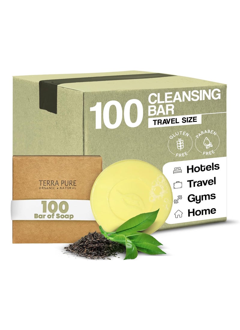 Terra Pure Terra Pure Boxed Bar Soap, Travel Size Hotel Amenities, 1 oz (Pack of 100) 