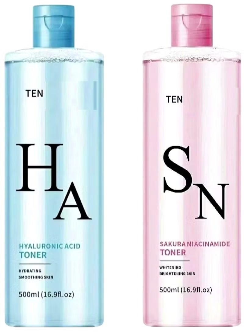 تونر تين توينتي ساكورا نياسيناميد ٥٠٠ مل + حمض الهيالورونيك ٥٠٠ مل