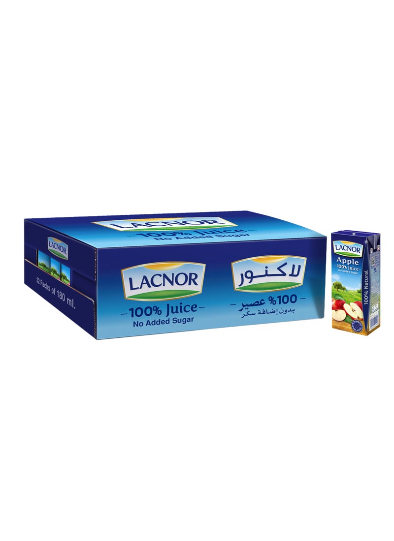 Lacnor عصير التفاح 100 بالمئة عصير، بدون سكر مضاف - Image 1