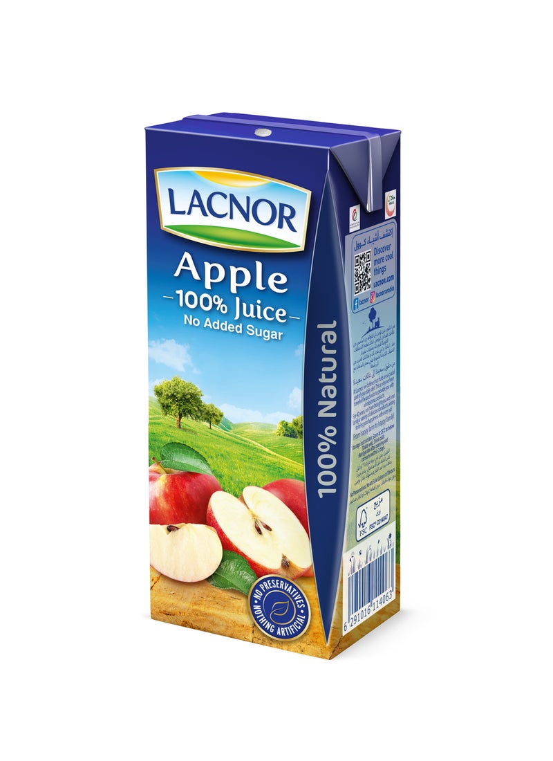 Lacnor عصير التفاح 100 بالمئة عصير، بدون سكر مضاف - Image 2