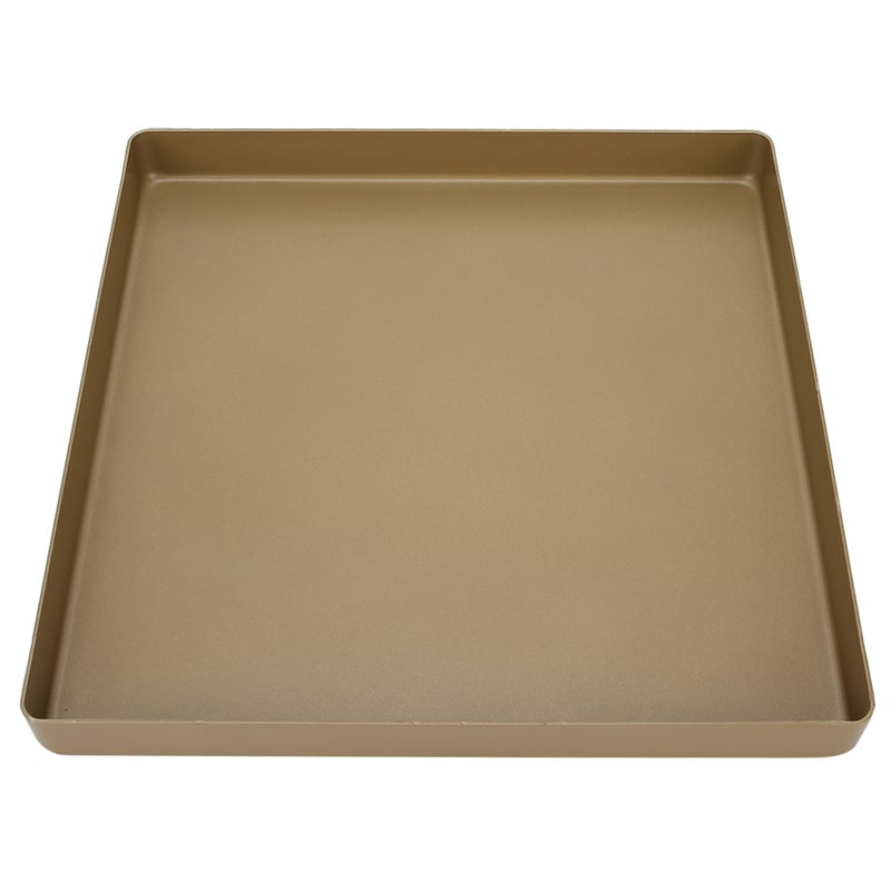 28×28×3 سم صينية خبز وبيتزا مربعة من سبائك الألومنيوم الذهبية غير لاصقة أداة تحميل - Image 2